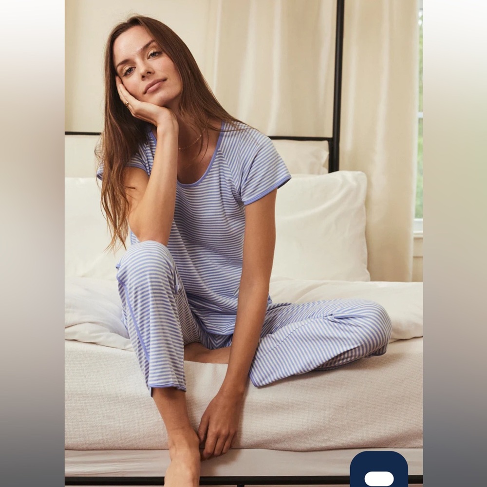 Lake Pajama Set - Pima Short-Long Set in Hydrangea